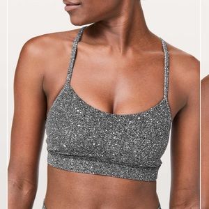 Lululemon Flow Y Bra Nulu white black (sz 4)